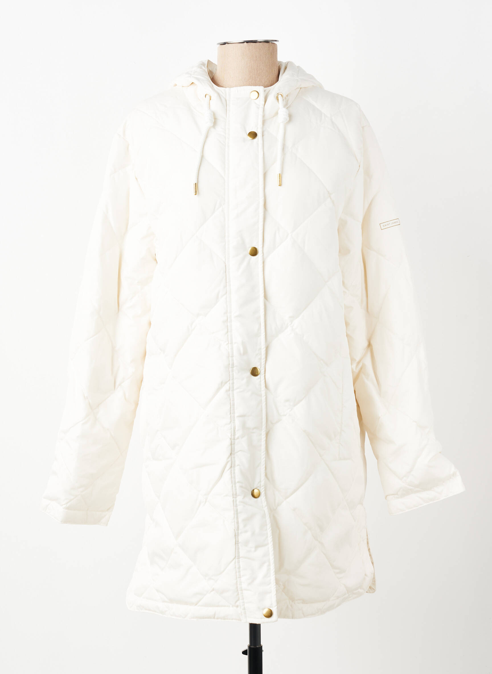 Doudoune poches a capuche beige SAINT JAMES femme