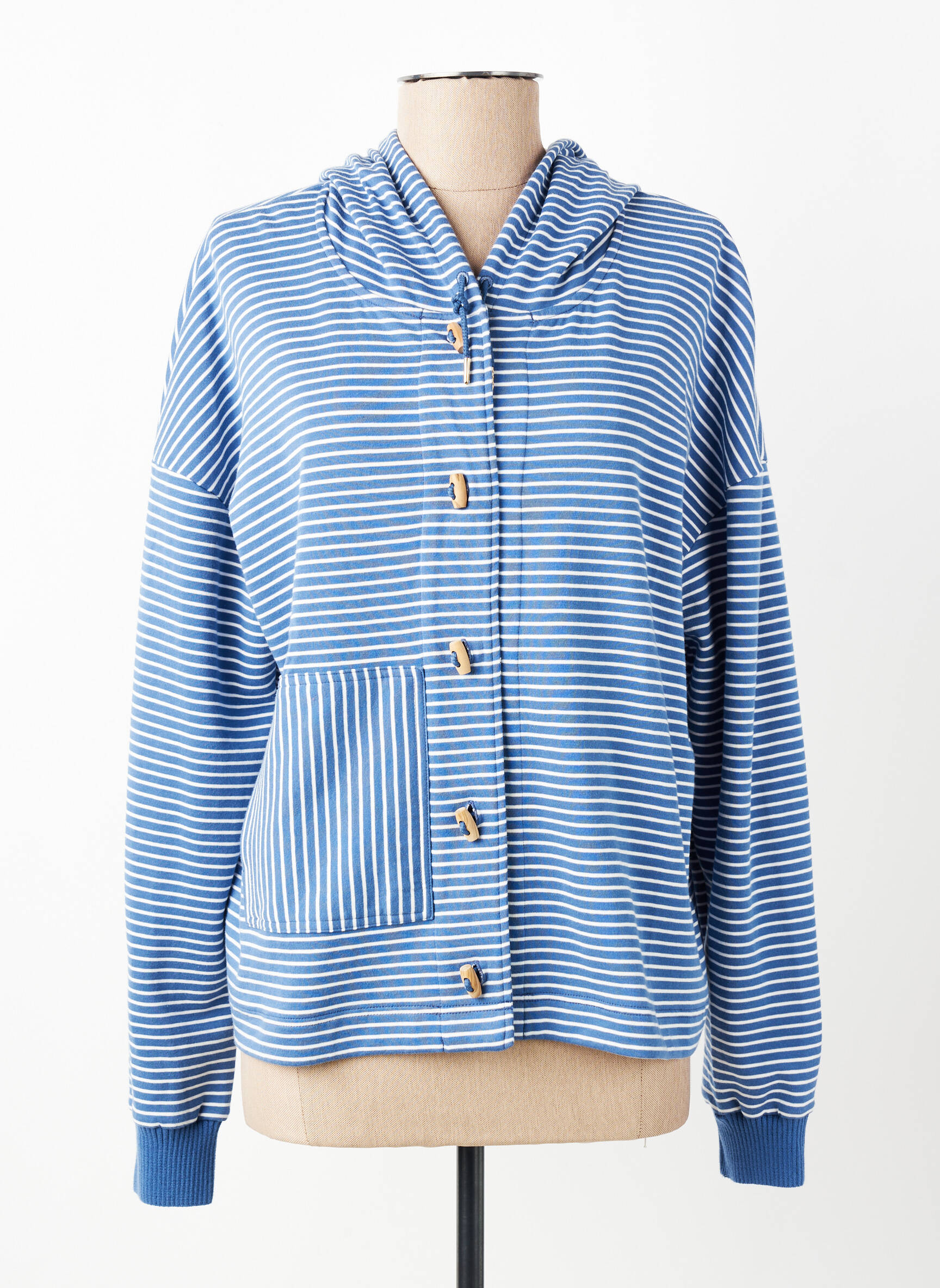 Veste casual col rond bleu ARMOR LUX femme