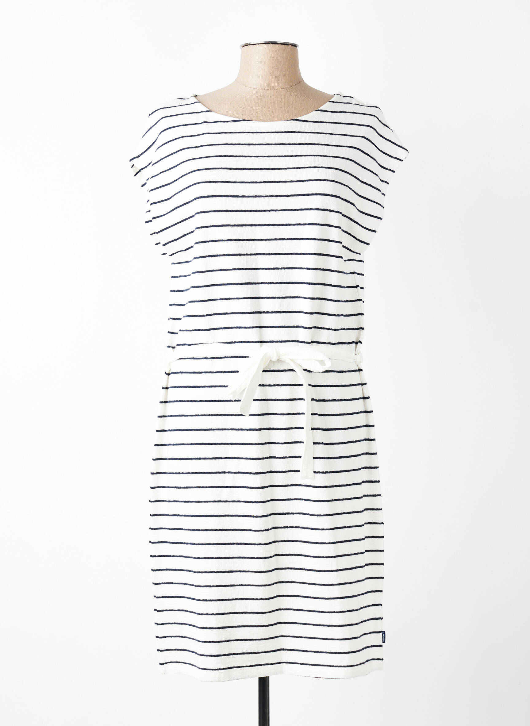 Robe mi-longue manches courtes manches courtes bleu BERMUDES femme