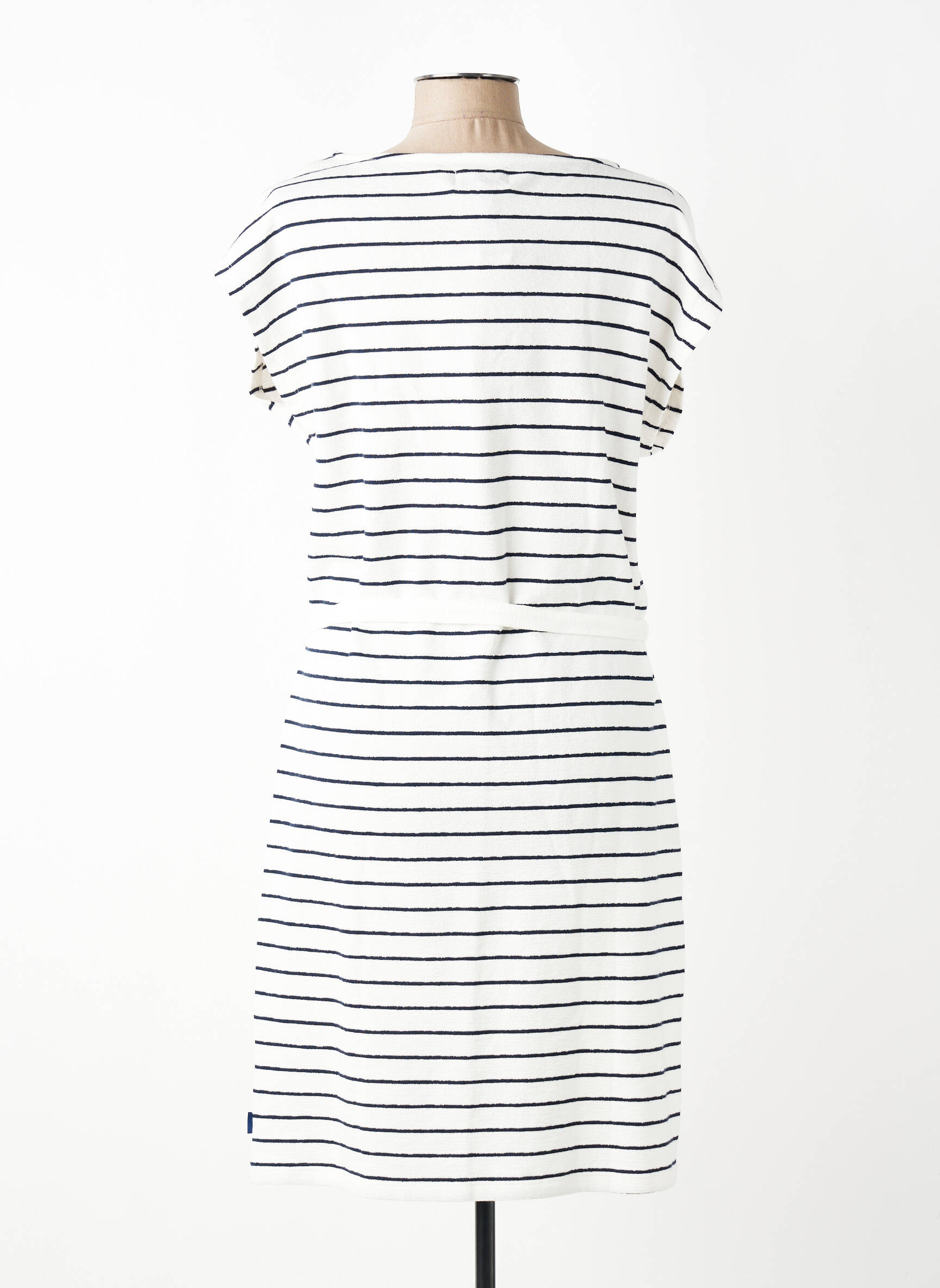 Robe mi-longue manches courtes manches courtes bleu BERMUDES femme