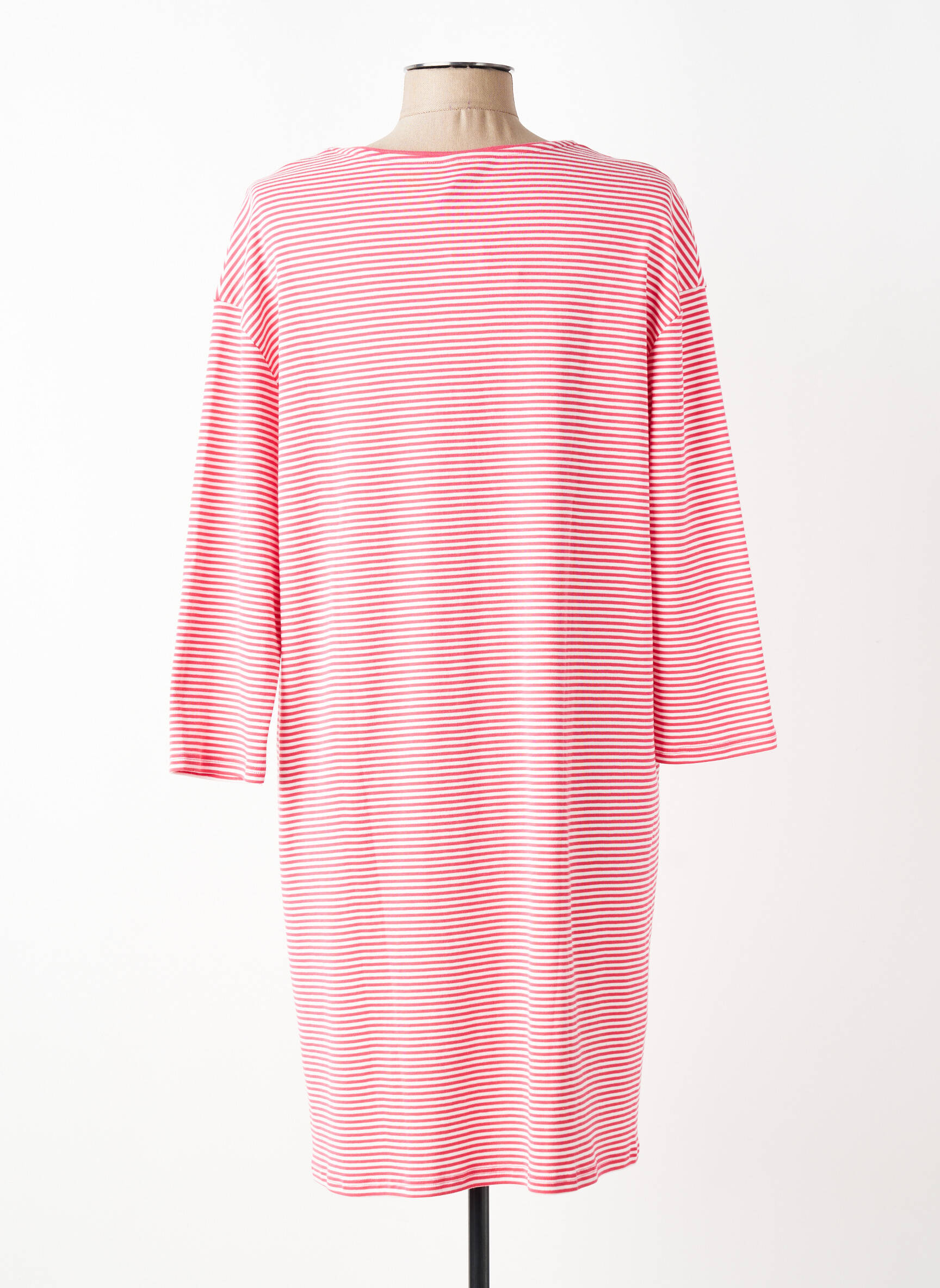 Chemise de nuit imprimé rayures rouge ARMOR LUX femme