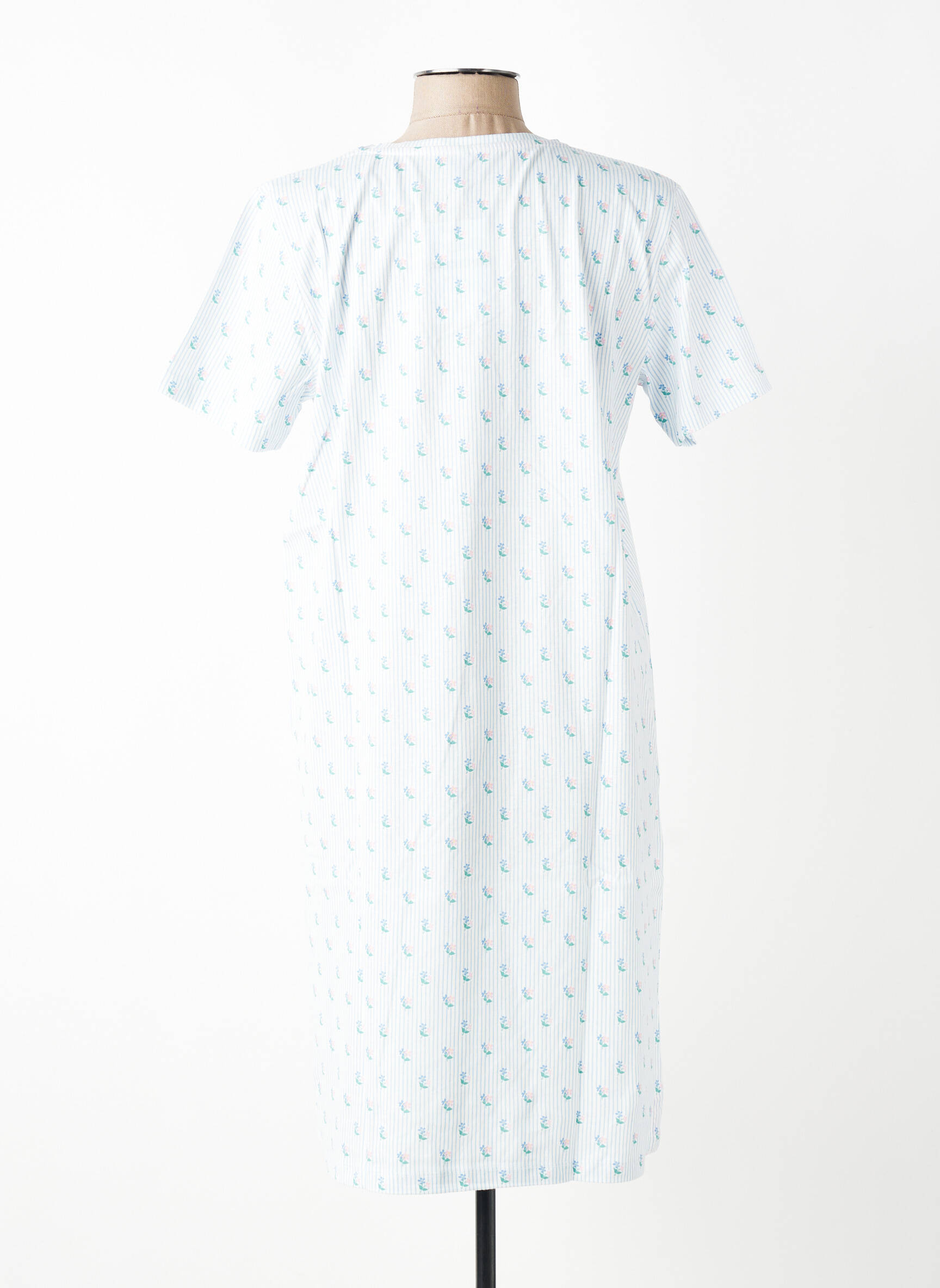 Chemise de nuit imprimé rayures bleu ARMOR LUX femme