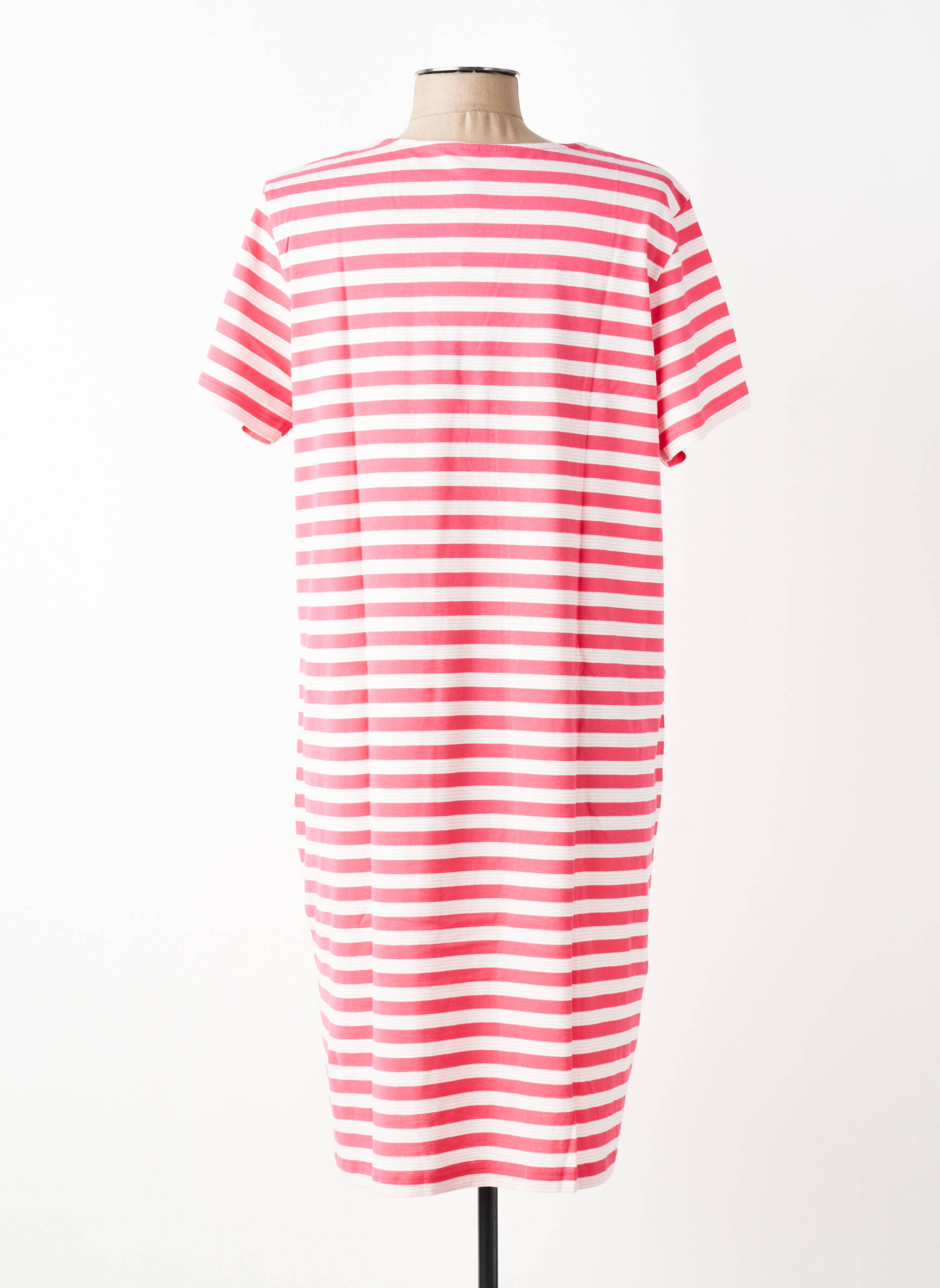 Chemise de nuit imprimé rayures rouge ARMOR LUX femme