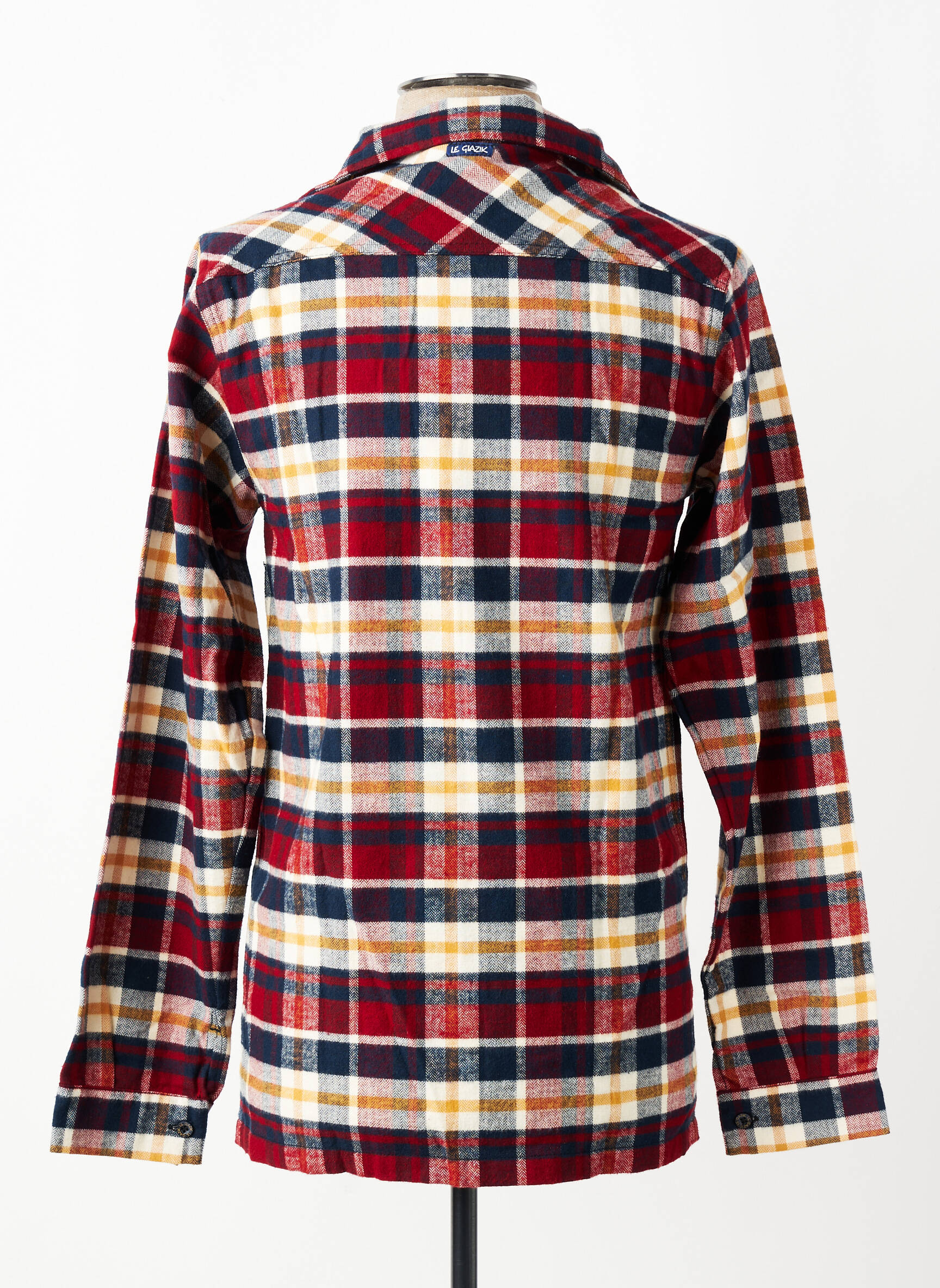 Chemise manches longues poches rouge LE GLAZIK homme