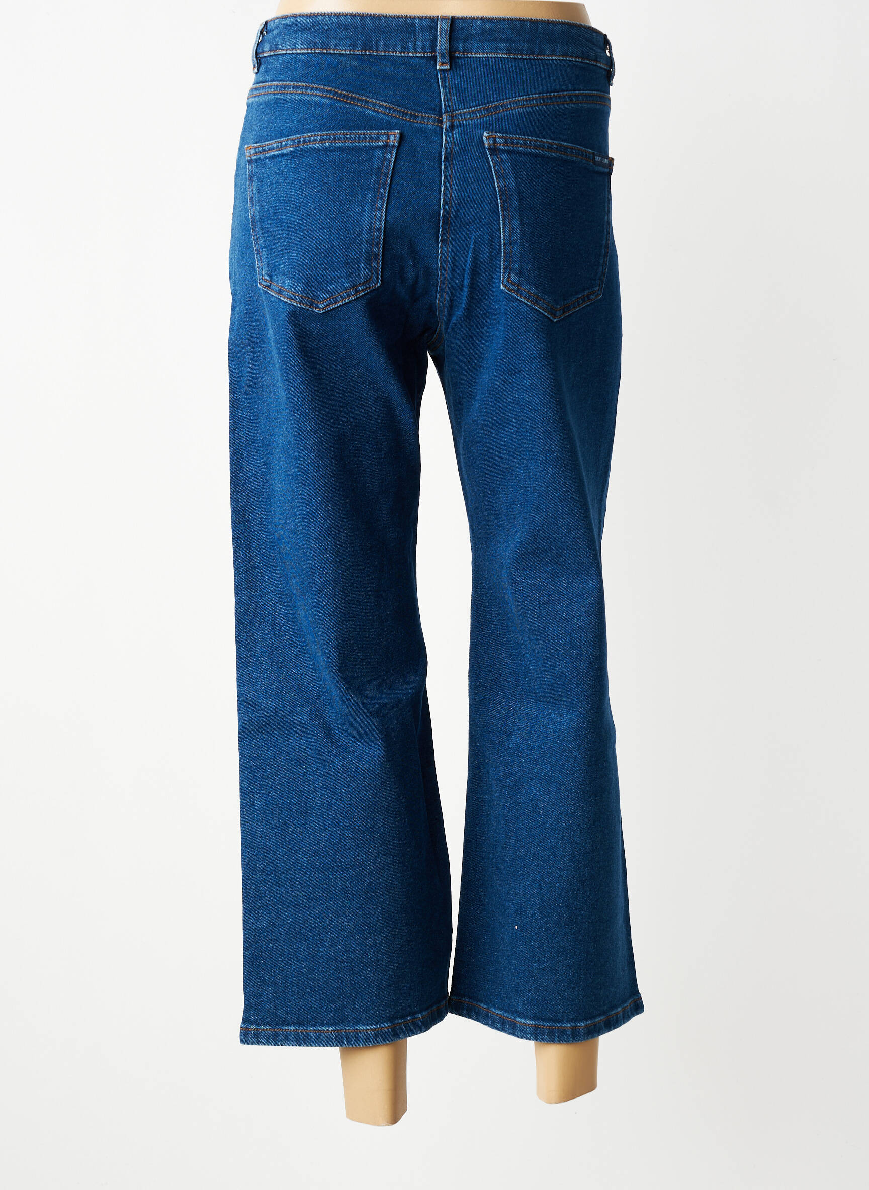 Jeans coupe droite taille haute taille haute bleu SAINT JAMES femme