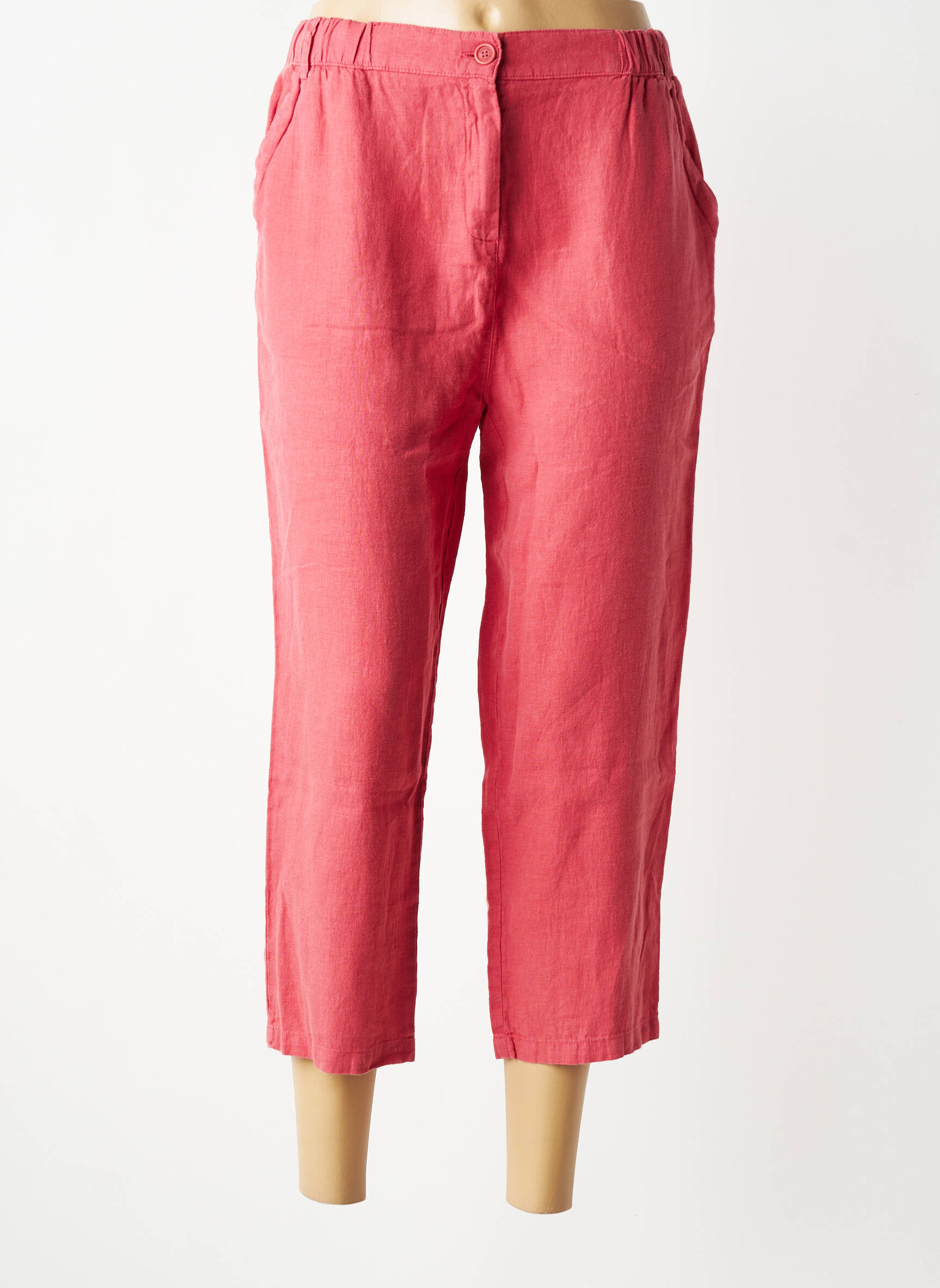 Pantacourt coupe droite taille normale rouge ARMOR LUX femme