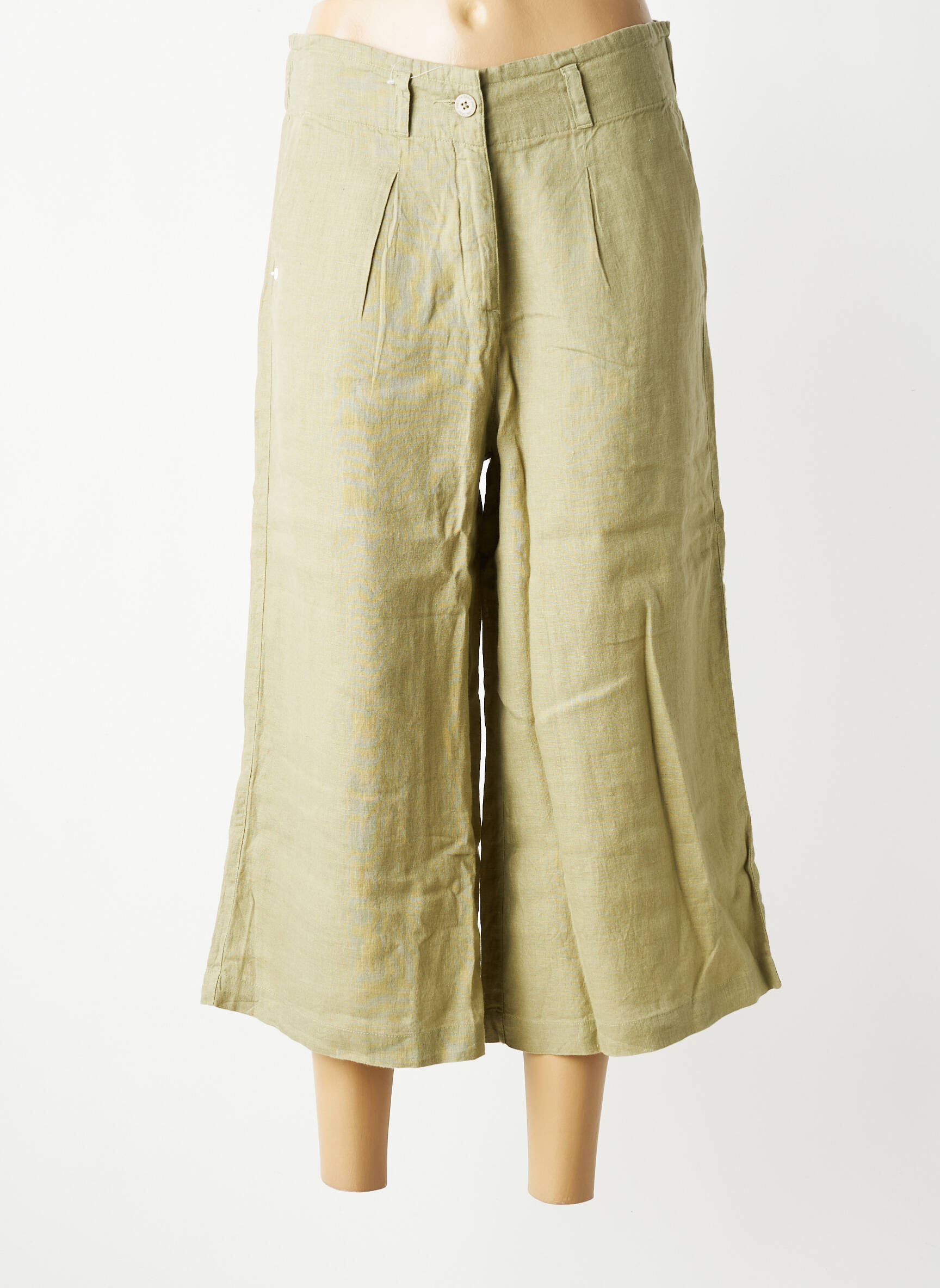Pantacourt taille haute taille haute vert SAINT JAMES femme