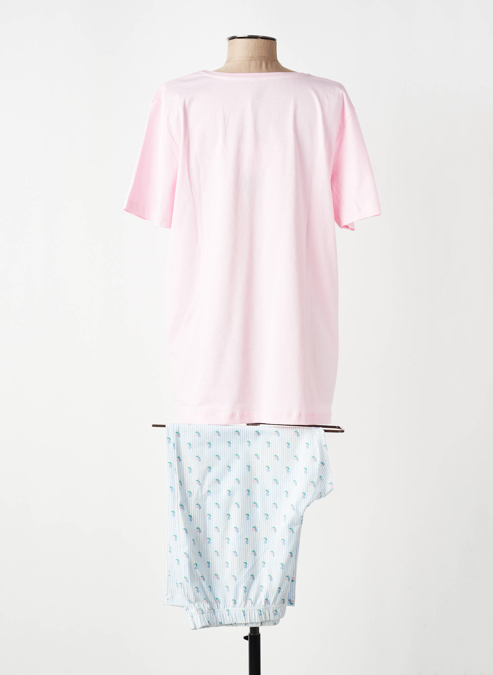 Pyjama manches courtes rose ARMOR LUX femme