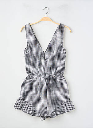 Combishort tissage crêpe sans manche noir SANS MARQUE femme