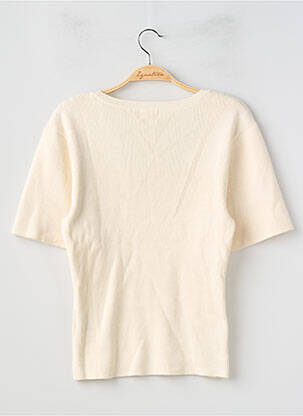 Pull stretch manches courtes beige H&M femme