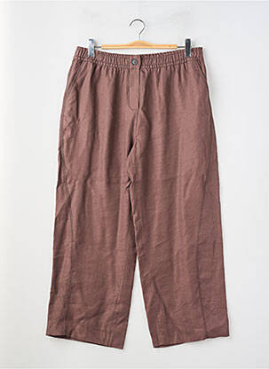 Pantalon 7/8 taille élastique taille normale marron ZARA femme