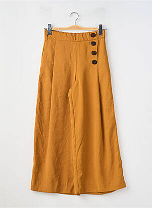Pantalon 7/8 taille haute taille haute jaune ZARA femme