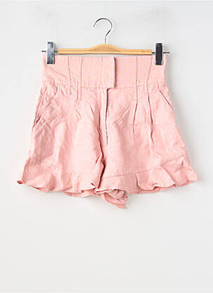 Short fermeture zippée sous rabat avec crochet taille haute rose FOREVER NEW femme