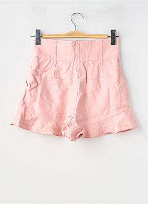 Short fermeture zippée sous rabat avec crochet taille haute rose FOREVER NEW femme