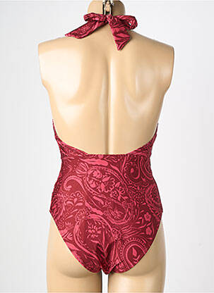 Maillot de bain 1 pièce stretch rouge ALME femme
