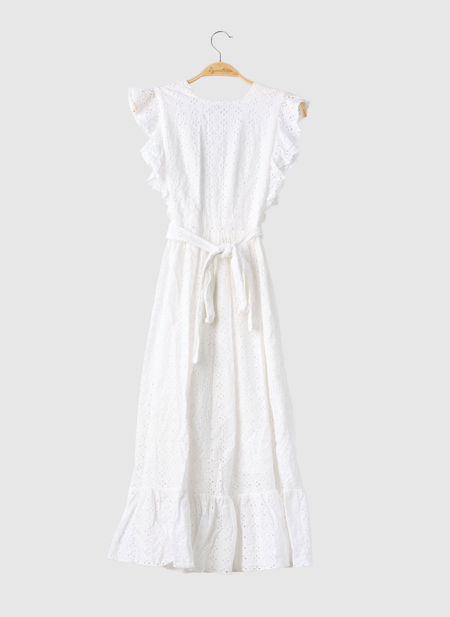 Robe longue manches courtes manches courtes blanc MAJORELLE femme
