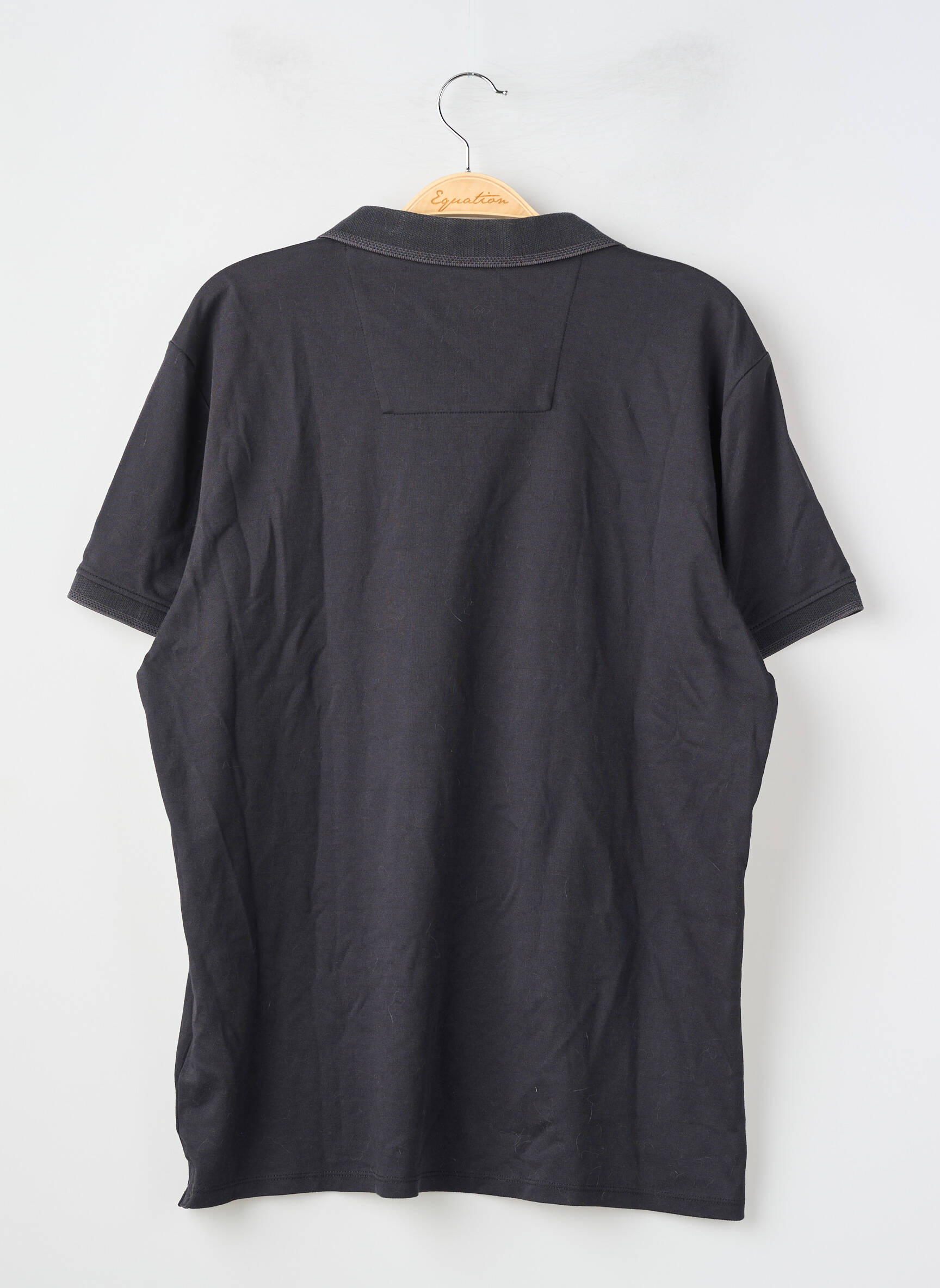 Polo tissage jersey manches courtes noir DEVRED homme