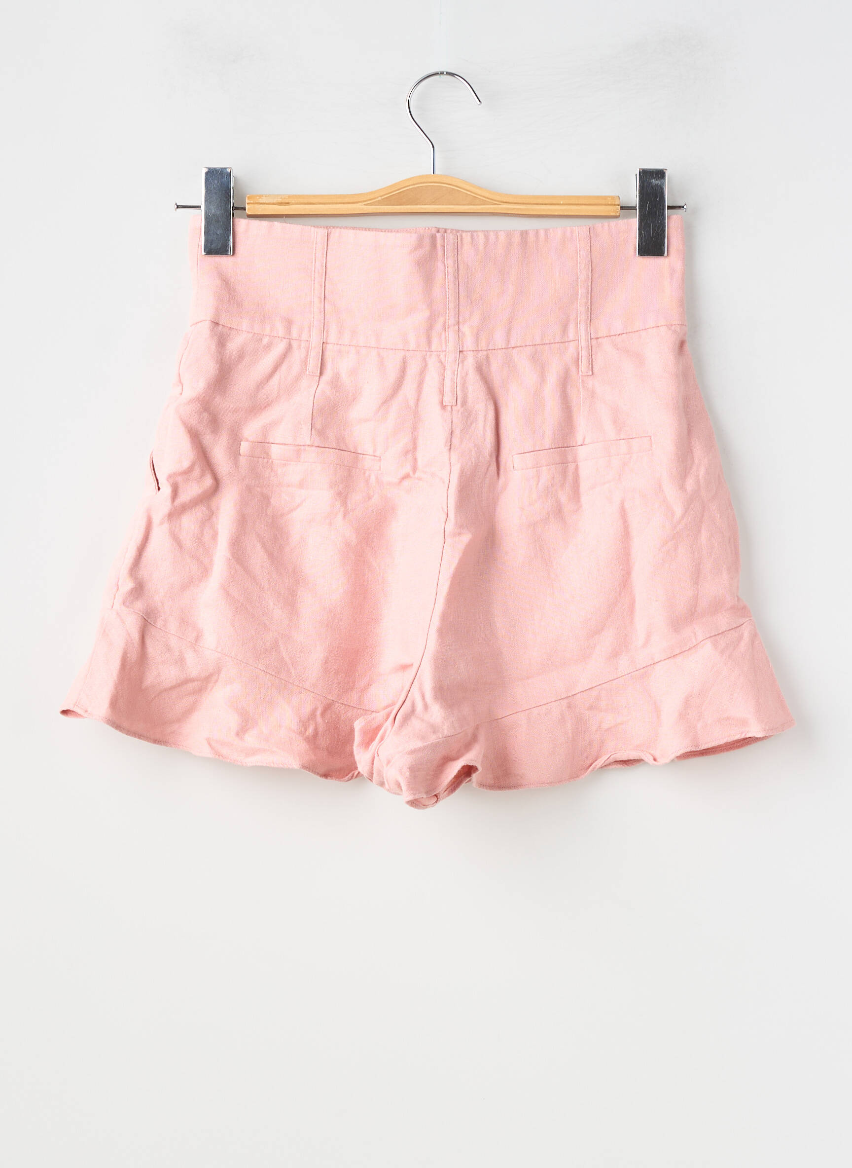 Short fermeture zippée sous rabat avec crochet taille haute rose FOREVER NEW femme