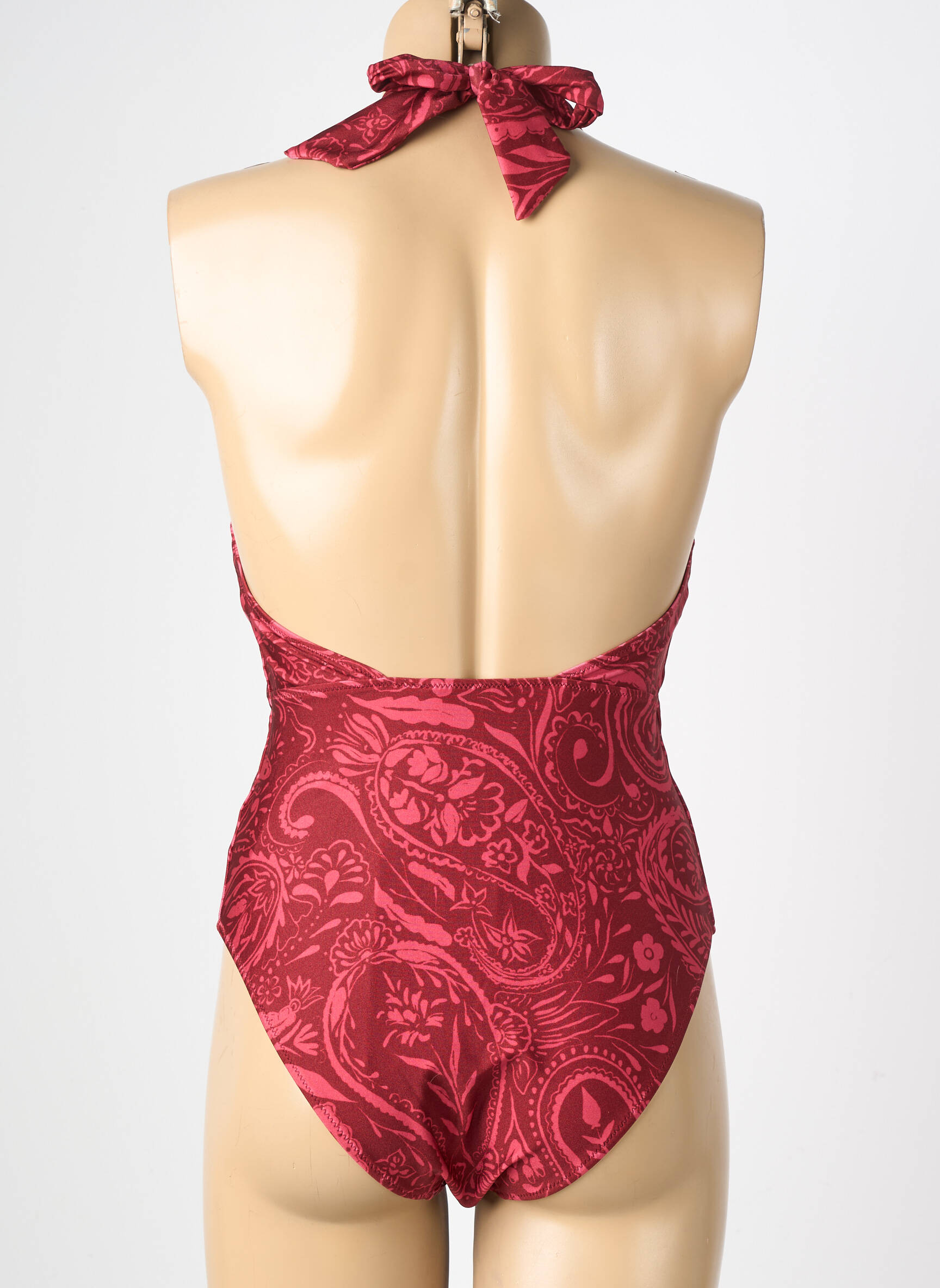 Maillot de bain 1 pièce stretch rouge ALME femme