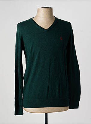 Pull col v manches longues vert EL GANSO homme