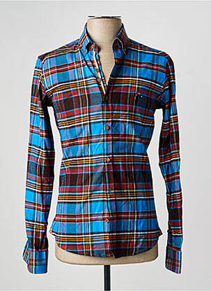 Chemise manches longues imprimé écossais bleu THE SURFCAR homme
