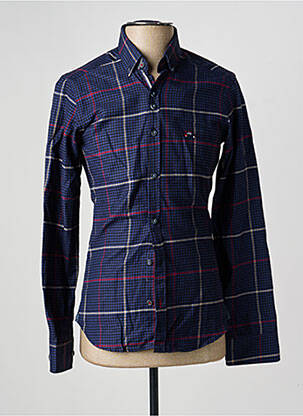 Chemise manches longues imprimé carreaux bleu THE SURFCAR homme