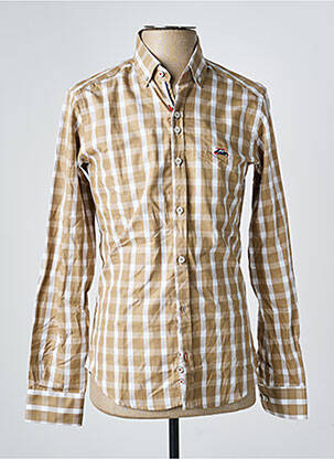 Chemise manches longues imprimé carreaux marron THE SURFCAR homme