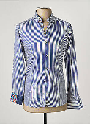 Chemise manches longues coupe cintrée bleu DARIO BELTRAN homme