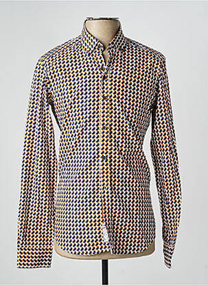 Chemise manches longues imprimé fantaisie marron DARIO BELTRAN homme