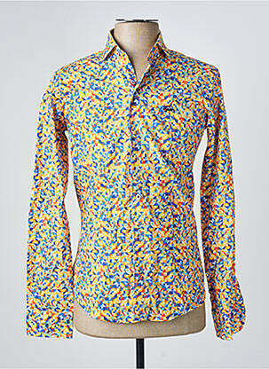Chemise manches longues imprimé fantaisie jaune DARIO BELTRAN homme