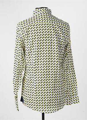 Chemise manches longues imprimé fantaisie jaune RECYCLED ART WORLD homme