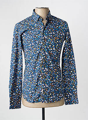 Chemise manches longues coupe cintrée bleu DARIO BELTRAN homme