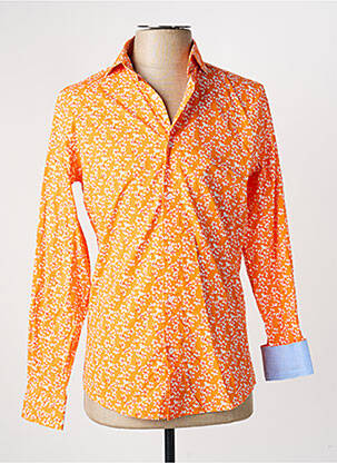 Chemise manches longues coupe cintrée orange RECYCLED ART WORLD homme
