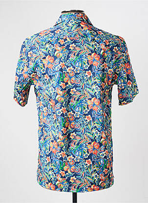 Chemise manches courtes col tailleur bleu THE SURFCAR homme