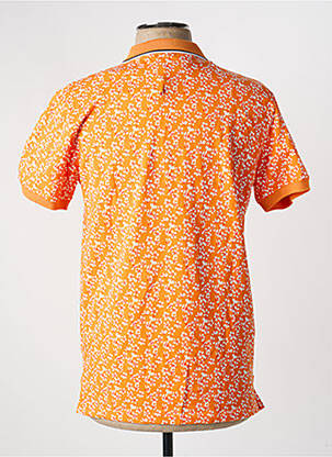 Polo tissage jersey manches courtes orange RECYCLED ART WORLD homme