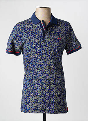 Polo stretch manches courtes bleu DARIO BELTRAN homme