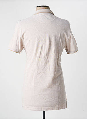 Polo tissage chiné manches courtes beige THE SURFCAR homme