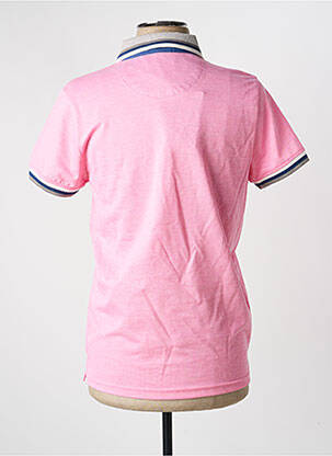 Polo tissage chiné manches courtes rose REVER MILE homme