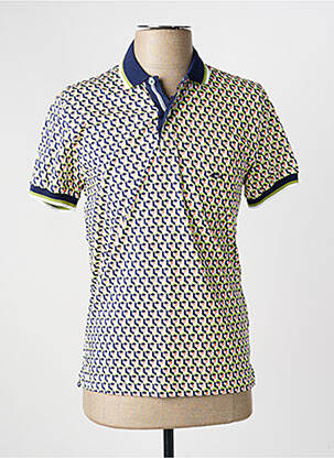 Polo tissage jersey manches courtes bleu DARIO BELTRAN homme