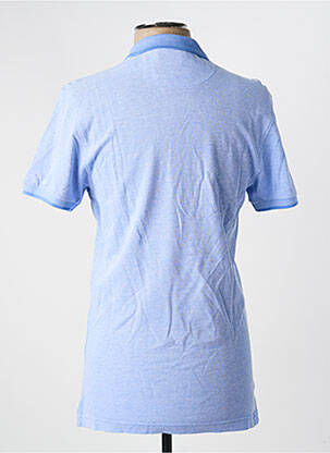 Polo tissage chiné manches courtes bleu THE SURFCAR homme