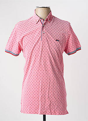 Polo tissage chiné manches courtes rouge THE SURFCAR homme