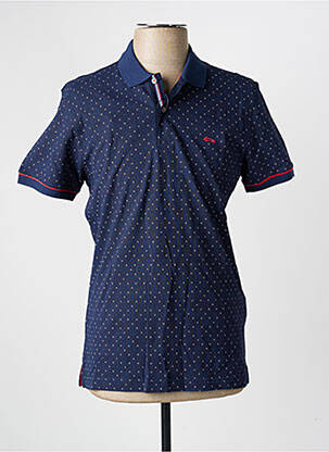 Polo tissage jersey manches courtes bleu DARIO BELTRAN homme