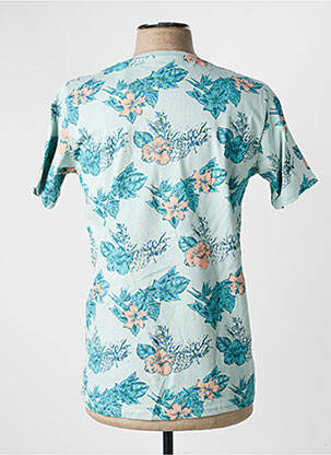 T-shirt coupe cintrée manches courtes bleu REVER FLOW homme