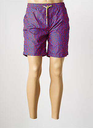 Short de bain imprimé fantaisie bleu RECYCLED ART WORLD homme