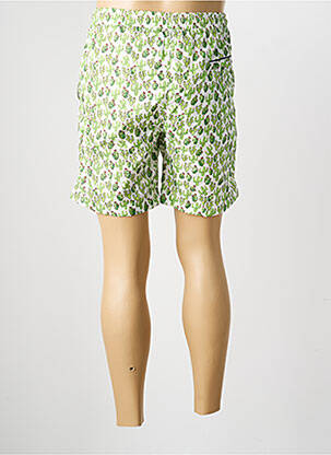Short de bain imprimé fantaisie vert RECYCLED ART WORLD homme