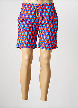 Short de bain tissage imperméable rouge RECYCLED ART WORLD homme