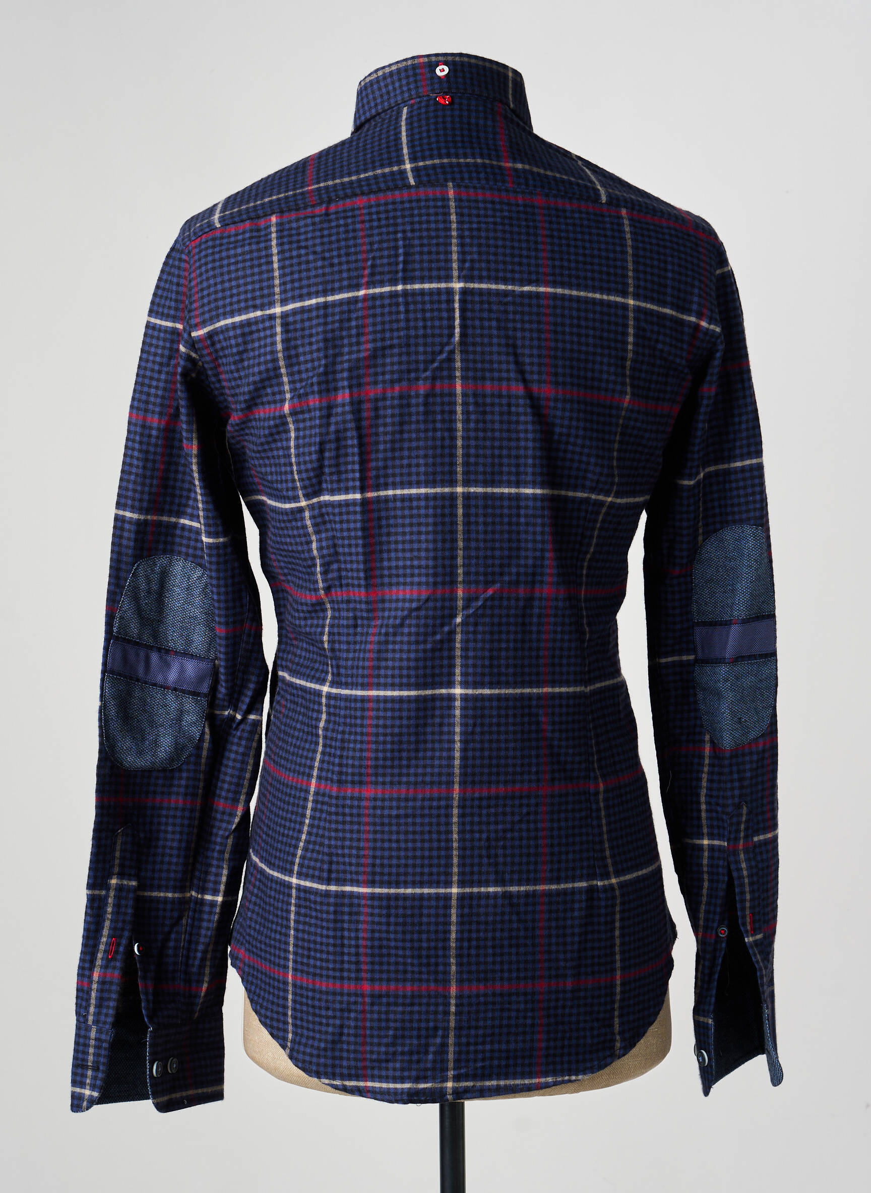Chemise manches longues imprimé carreaux bleu THE SURFCAR homme