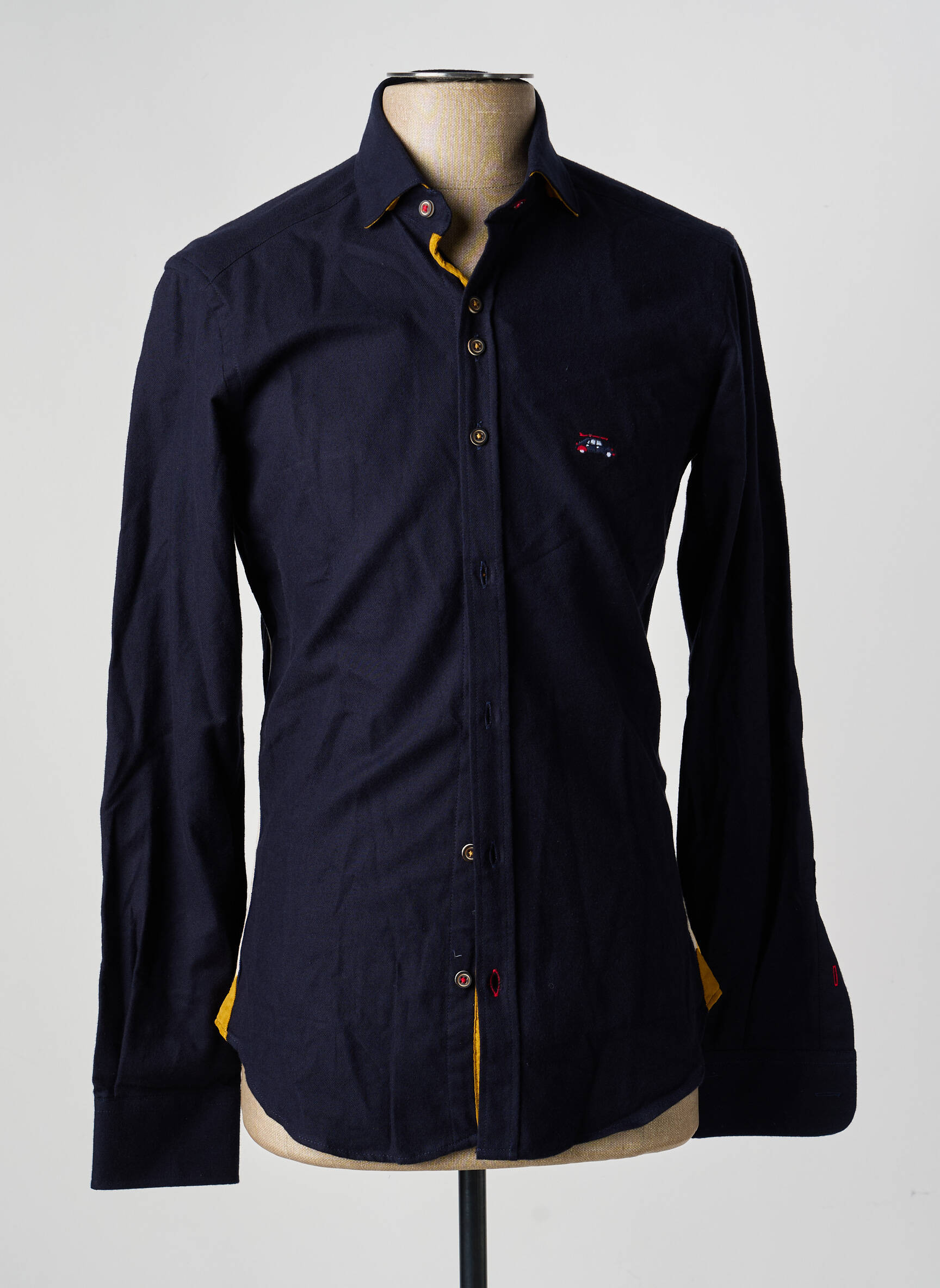 Chemise manches longues coupe cintrée bleu THE SURFCAR homme