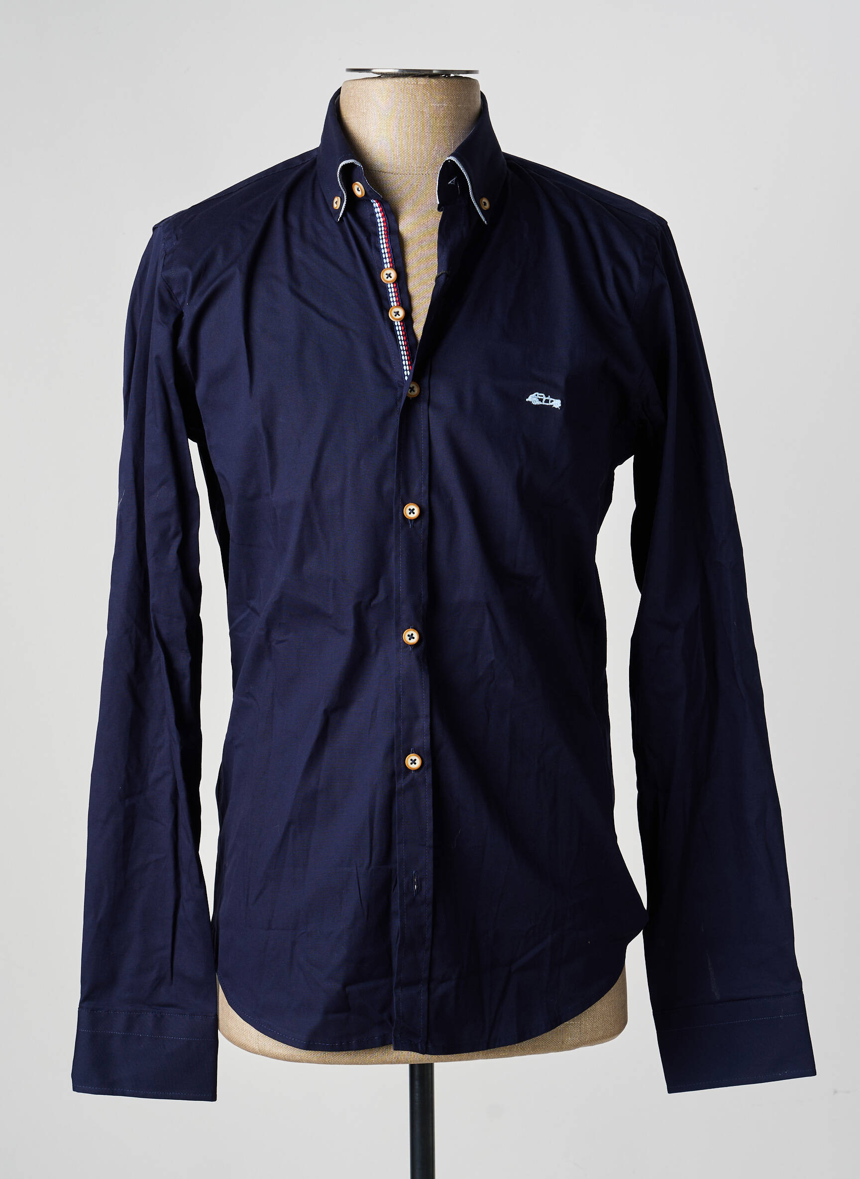 Chemise manches longues coupe cintrée bleu DARIO BELTRAN homme