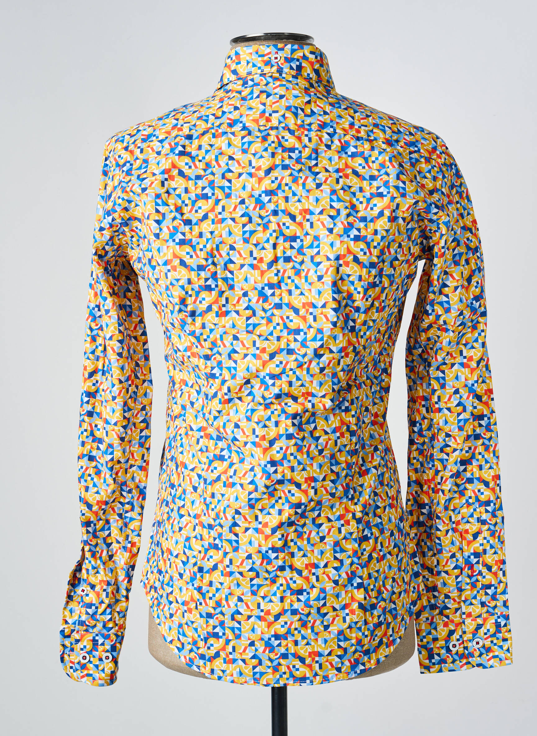 Chemise manches longues imprimé fantaisie jaune DARIO BELTRAN homme